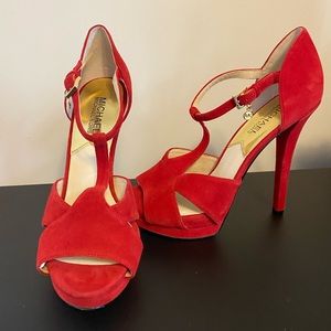 Red Michael kors heels